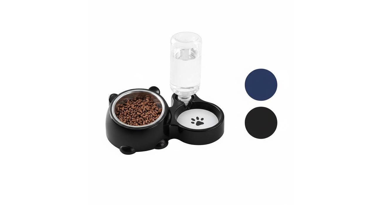 Comedero con dispensador de agua (Tazón Acero Inoxidable) (CA001)