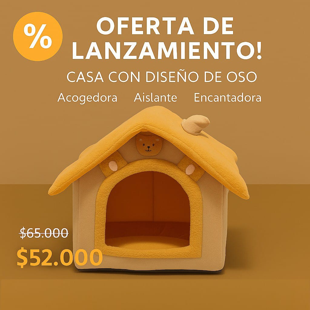 Casa con diseño de oso